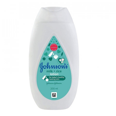 JOHNSONS BABY MILK & RICE LOTION 200ML
